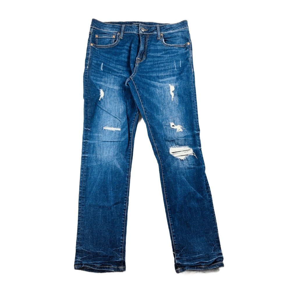Aeropostale Jeans Men 32x30 Blue Slim Distressed Stretch Denim Grunge Streetwear